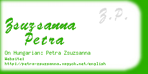 zsuzsanna petra business card